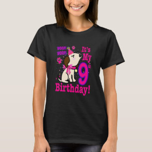 Camiseta Kids It's My 9º Birthday Dog Theme (Tema del perro