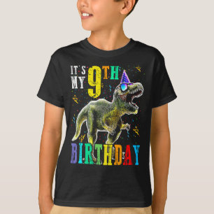 Camiseta Kids It's My 9th Birthday Happy 9 Year Dinosaur Sh