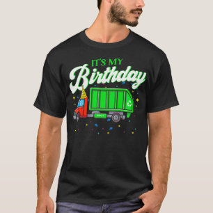 Camiseta Kids It's My Birthday Recycling Trash Garbage Truc