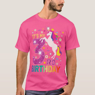 Camiseta Kids It's My Third 3rd Birthday Three 3 Years Old