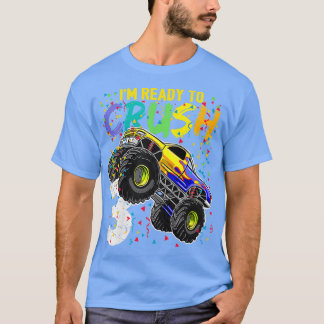 Camiseta Kids Ix27m Ready to Crush 3 Monster Truck 3rd Birt