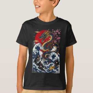 Camiseta Kids Japanese Dragon Graphic Mythical Creature T-S