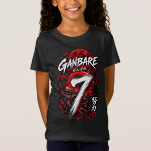 Camiseta Kids Japanese Soccer Anime Ganbare Number 7 Graphi