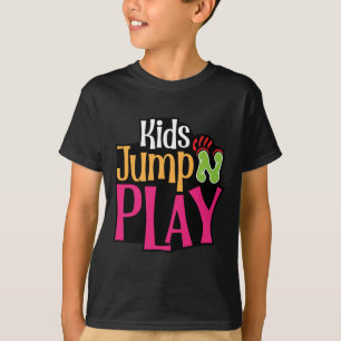 Camiseta Kids Jump N Play personalizado tipografía diseño d