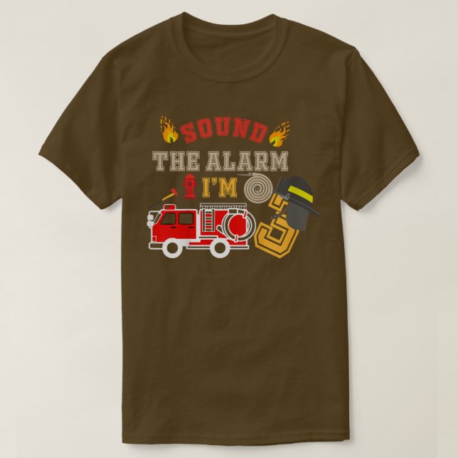 Camiseta Kids Kids Fire Truck 3 Year Old Firefighter 3rd Bi (Diseño del anverso)