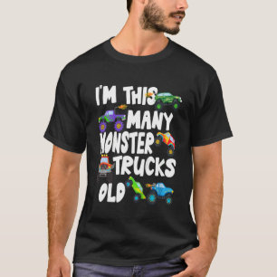 Camiseta Kids Kids Monster Truck Birthday   6 Year Old Bday