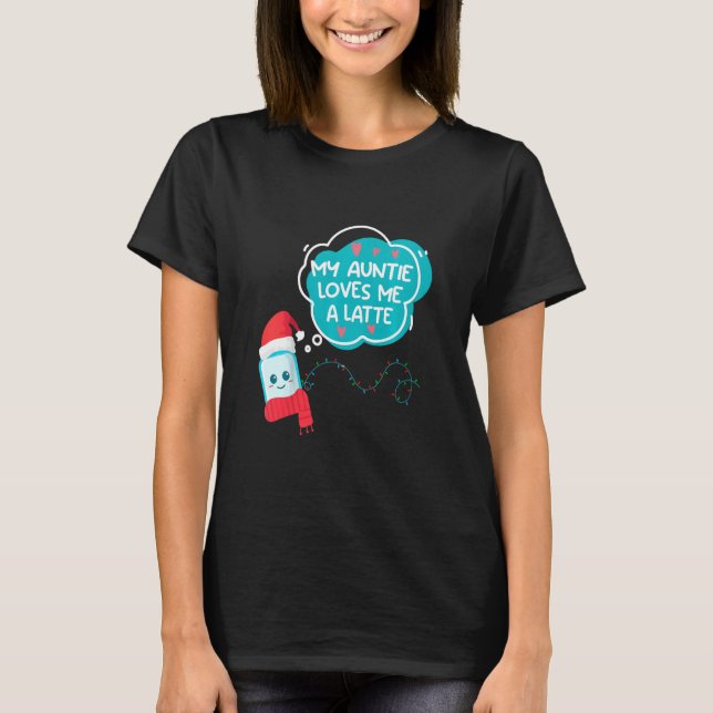 Camiseta Kids Kids My Auntie Loves Me A Latte Aunt (Anverso)