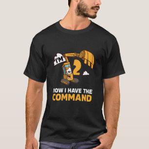 Camiseta Kids Kids Two 2 yr Birthday Excavator Boy 2 Years 