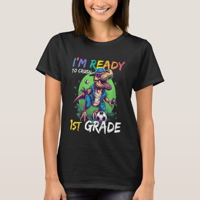 Camiseta Kids Kindergarten Complete Ready To Crush 1st Grad (Anverso)