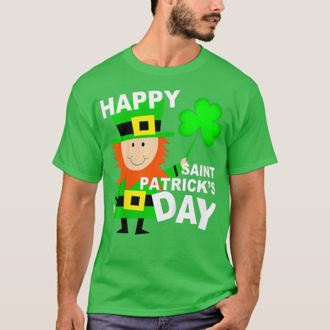 Camiseta Kids Leprechaun Gift for Boys Girls Happy Saint (Anverso)