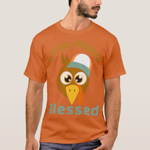 Camiseta Kids Little Mister Blessed Thanksgiving Turkey Boy