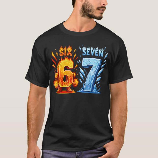 Camiseta Kids Meme 67 Six Seven 6 7 Funny Gamer Shirt For B (Anverso)