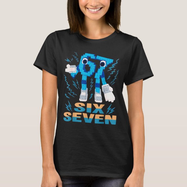 Camiseta Kids Meme 67 Six Seven 6 7 Italian Brainrot  (Anverso)