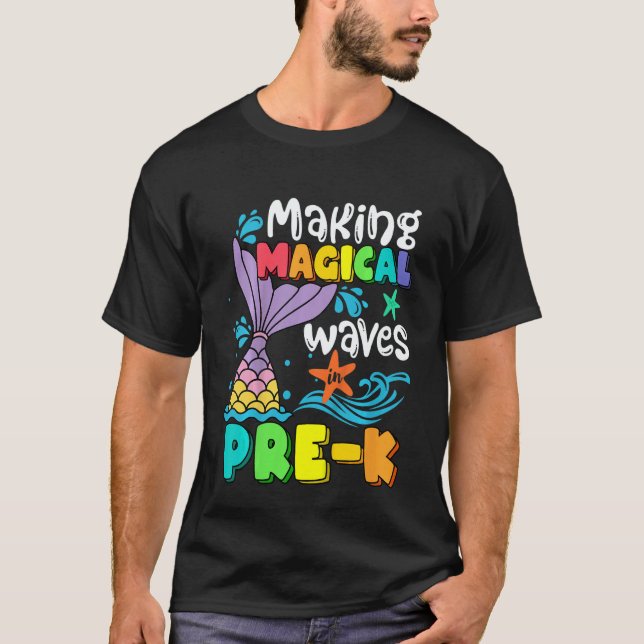 Camiseta Kids Mermaid Making Magical Waves In Pre K Back To (Anverso)