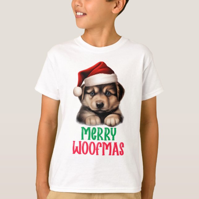 Camiseta Kids Merry Woofmas (Anverso)