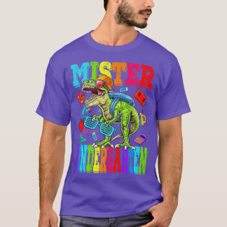 Camiseta Kids Mister Kindergarten Dude Monster Truck Dinosa