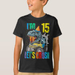 Camiseta Kids Monster Truck 15 Year Old Tee 15th Birthday B<br><div class="desc">Birthday Monster Truck Dinosaur,  Birthday Monster Truck T-Rex,  Birthday Monster Truck,  Birthday Dinosaur,  Birthday Boy Monster Truck Dinosaur,  Birthday Boy Dinosaur,  Birthday Boy T-Rex,  Family Matching Monster Truck Dinosaur,  Monster Truck Dinosaur,  Kids Monster Truck 15 Year Old Tee 15th Birthday Boy Monster Truck Dinosaur T-Shirt</div>