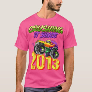 Camiseta Kids Monster Truck Crushing It Since 2013 Kids Bir
