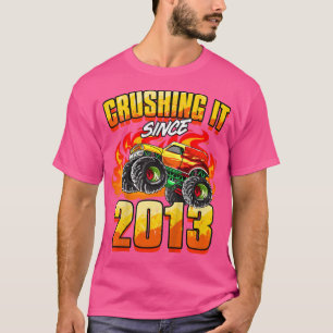 Camiseta Kids Monster Truck Crushing It Since 2013 Kids Bir