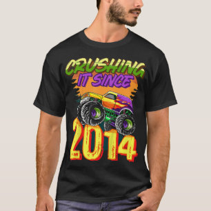 Camiseta Kids Monster Truck Crushing It Since 2014 Kids Bir