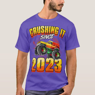 Camiseta Kids Monster Truck Crushing It Since 2023 Kids Bir