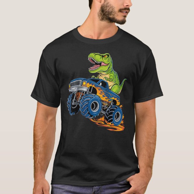 Camiseta Kids Monster Truck Dinosaur (Anverso)