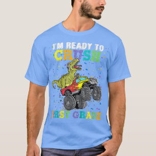 Camiseta Kids Monster truck First Grade I'm Ready to Crush