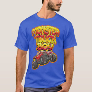 Camiseta Kids Monster Truck Kid Red Hot Graffiti Style