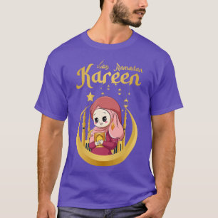 Camiseta Kids Muslim Hijabi girl Fasting Ramadan Mubarak Ka