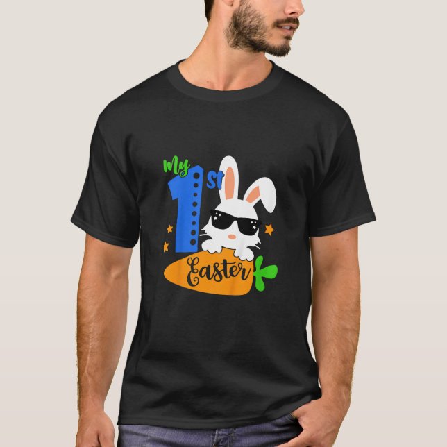 Camiseta Kids My 1st Easter Bunny Christian Easter Day Tee  (Anverso)