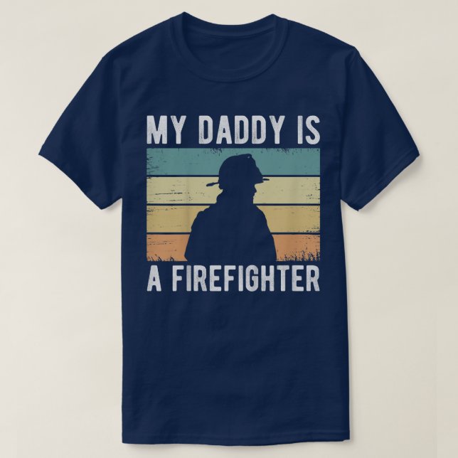 Camiseta Kids My Daddy Is A Firefighter, Proud Fireman Todd (Diseño del anverso)