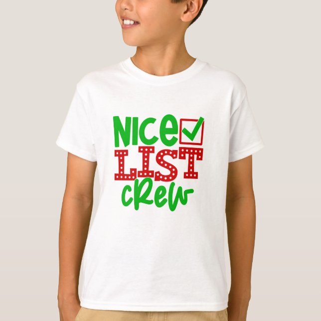 Camiseta Kids Nice List Crew (Anverso)