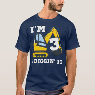 Camiseta Kids onstruction Truck 3rd Birthday Boy Excavator 