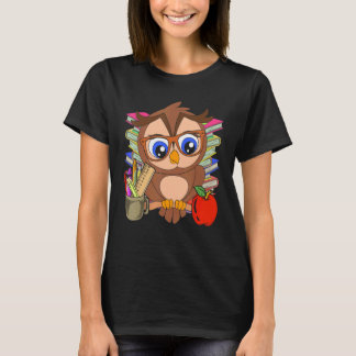 Camiseta Kids Owl  Forest Animal Wise Bird School Student O
