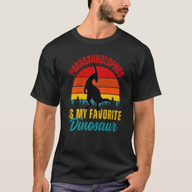 Camiseta Kids Parasaurolophus Is My Favorite Dinosaur Hadro (Anverso)
