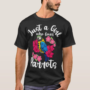Camiseta Kids Parrot Just a Girl Who Loves Parrots
