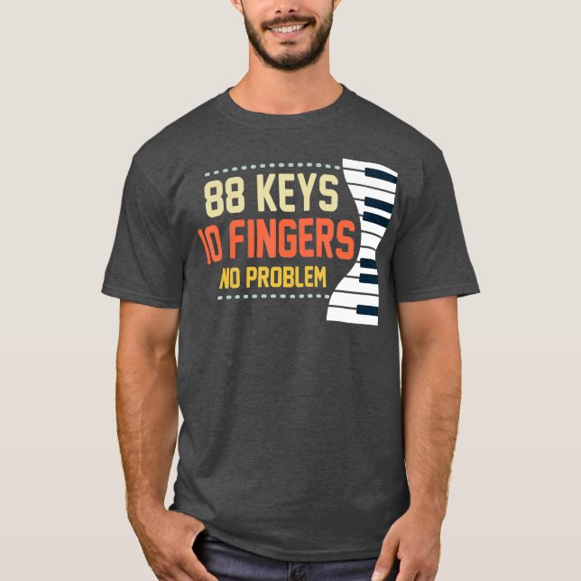 Camiseta Kids Piano Keys Música divertida 88 Keys (Anverso)