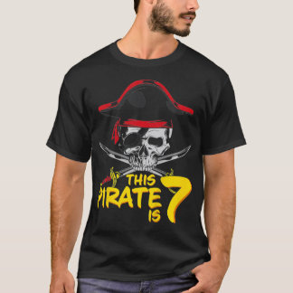 Camiseta Kids Pirate 7th Birthday Boy -This Pirate Is 7 -Pi