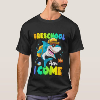 Camiseta Kids Preschool Here I Come Shark Backpack Back To 