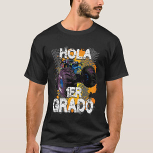 Camiseta Kids Primer Dia De Escuela Nino Español 1 Grado Mo