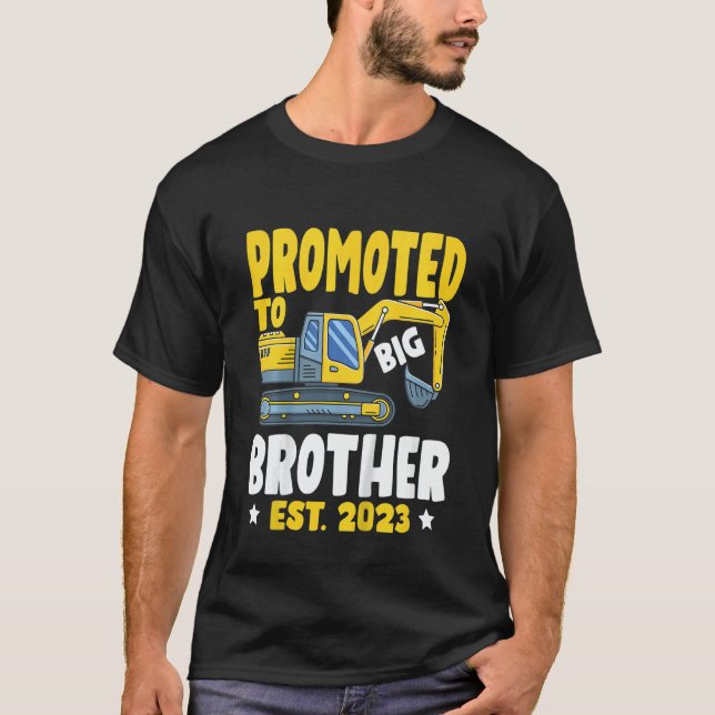 Camiseta Kids Promoted to Big Bro 2023 Leveled up to Big Br (Anverso)