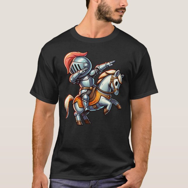 Camiseta Kids Ren Faire Dabbing Medieval Knight Horse Renai (Anverso)