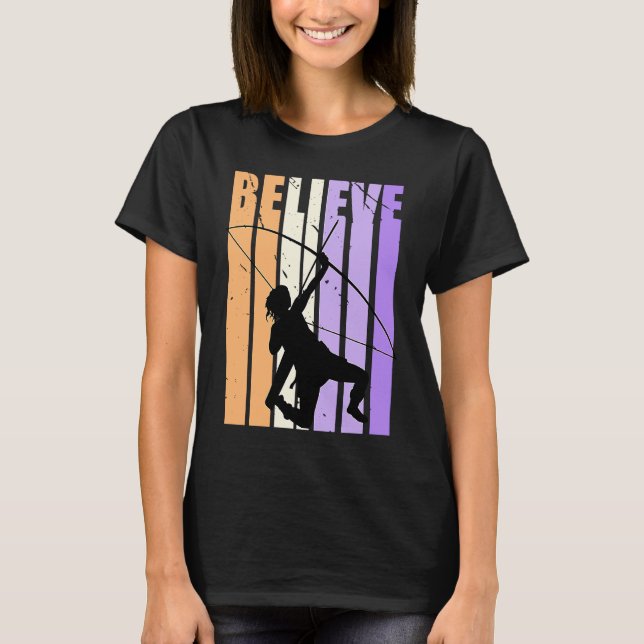 Camiseta Kids Retro Archery Archer Believe Practice Colorfu (Anverso)