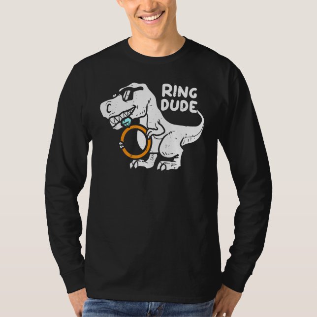 Camiseta Kids Ring Dude  Rex Dinosaur Ring Bearer Wedding (Anverso)