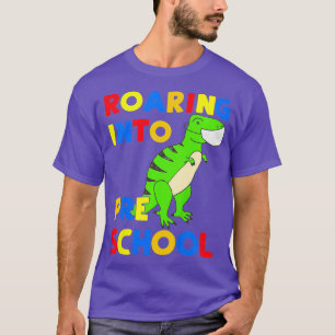 Camiseta Kids Roaring Into Preschool 2020 Funny Pre School