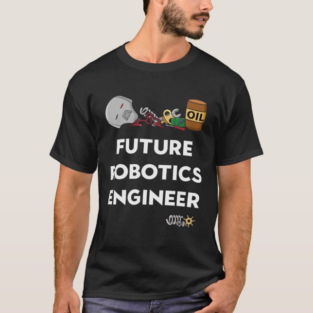 Camiseta Kids Robot Future Robotics Engineer (Anverso)