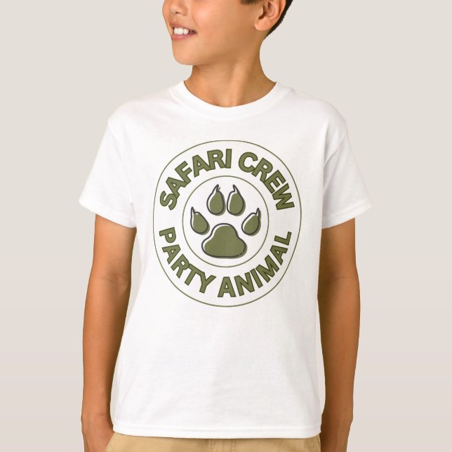 Camiseta Kid's Safari Crew Party Animal Birthday Party (Anverso)