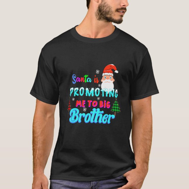 Camiseta Kids Santa Me Promueve Al Gran Hermano Para Niños (Anverso)