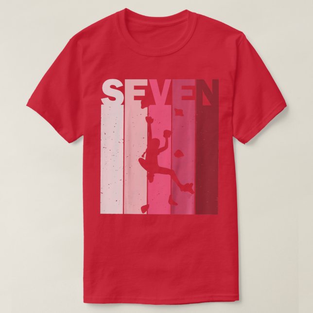Camiseta Kids Seven Birthday Indoor Wall Climbing Mountain (Diseño del anverso)