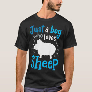 Camiseta Kids Sheep Just a Boy Who Loves Sheep Gift 